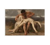 WCYB William Adolphe Bouguereau - The First Mourning Posters Prints Canvas Deco Paintings Wall Art Unframe 16" L X 24" W