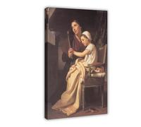 WCYB William Adolphe Bouguereau - The Thank Offering Posters Prints Canvas Deco Paintings Wall Art Frame 20" L X 30" W