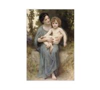 WCYB William Adolphe Bouguereau - The Younger Brother Prints Posters Canvas Deco Paintings Wall Art For Office Living Room Unframe 20" L X 30" W