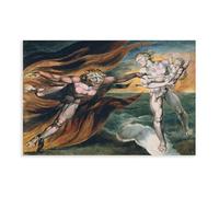 WCYB William Blake - The Good And Evil Angels Prints Posters Canvas Deco Paintings Wall Art For Office Living Room Unframe 16" L X 24" W