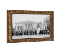 WCYB Women's Suffrage Voting Rights Protest at The White House Prints Posters Canvas Deco Paintings Wall Art For Office Living Room Hangable Frame 20" L X 3