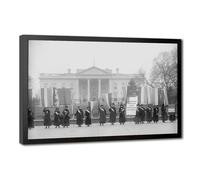 WCYB Women's Suffrage Voting Rights Protest at The White House Prints Posters Canvas Deco Paintings Wall Art For Office Hangable Frame 24" L X 36" W