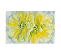WCYB Yellow Cactus Press by Georgia O'Keeffe Prints Posters Canvas Deco Paintings Wall Art For Office Living Room Unframe 16" L X 24" W