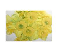 WCYB Yellow Jonquils #3 by Georgia O'Keeffe Posters Prints Canvas Deco Paintings Wall Art Unframe 24" L X 36" W