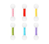 Wcybym Giant Cotton Swab Cat Toy, Q Tip Catnip Toy, Kic Stick for Cats, Soft Plush Texture, Teething Chew Support, Set of 6, Indoor Play for Kittens and Pets