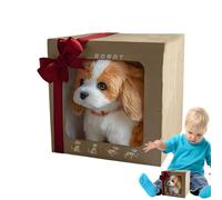 Wcybym My Realistic Robot Puppy, Interactive Puppy Plush Pet, Electric Toy Pet, Walking Barking Tail Wagging Action, Soft Stuffed Animal, 13x10cm, Pretend Play Home Classroom Use