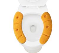 Wcybym Padded Toilet Seat Cover - Soft Warm Cushion Toilet Seat Pad with Handle,Thick Non Slip Reusable Warm Cover, Cushion for Winter