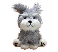 Wcybym Plush Toy Dog, Interactive Stuffed Schnauzer, Soft Sleeping Companion, Realistic Cute Design, Huggable Comfort Doll, 25cm For Kids Teens Adults Boys Girls Bedtime Play