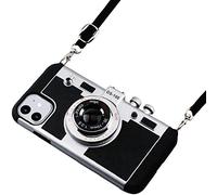 Wcysin 3D Camera Design Case for iPhone 11 with Long Neck Strap