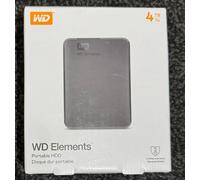 WD 4 TB Elements Portable External Hard Drive - USB 3.0, Black.