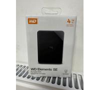 WD Elements SE Portable Hard Drive - 4 TB, Black, Black
