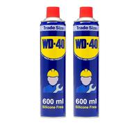 WD-40 Multi-Use Lubricant, Trusted Formula, Trade Size, 600ml, Twin Pack | Wide & Narrow Spray, Displaces Moisture, Stops Rust Buildup on All Hinges, Metal Parts, Machines & Tools, Trade Essential
