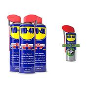 WD-40 Multi-Use Product Smart Straw 450ml Pack of 3 & 44716 Specialist Fast Drying Contact Cleaner 250ml
