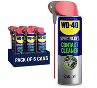 WD-40 Specialist Contact Cleaner Electrical Spray, 250ml 6-Pack, Fast Drying and Residue-Free, Contact Cleaner for Circuit Boards, Switches, Sensors, and Gaming Equipment