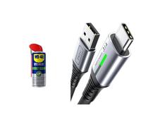 WD-40 Specialist Contact Cleaner Spray - Precision Electronic Cleaning Solution for Switches & INIU USB C Charger Cable 2m 3.1A Type C Cable Fast Charging, Braided USB A to USB-C Phone Charger