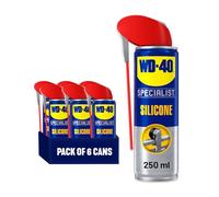 WD-40 Specialist Silicone Lubricant Spray, Smart Straw, 250ml - Pack of 6