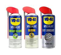 WD-40 Specialist Spray Bundle, 400ml - Dry Lubricant, Silicone Lube & Electrical Contact Cleaner, Fast-Drying, No Residue Formula, Multi-Surface Maintenance for Home, Garage & Car