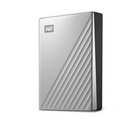 WD 6TB My Passport Ultra for Mac, portable external hard drive, USB-C, Mac Compatible, portable external storage, software with defense against ransomware, backup and password protection, Silver