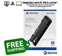 WD_BLACK SN850P (SN850X) Heatsink 1TB 2TB 4TB PC NVMe Internal SSD Official PS5