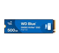 WD Blue SN580 500GB, M.2 2280, NVMe SSD, PCIe Gen4 NVMe up to 4,150 MB/s Blue
