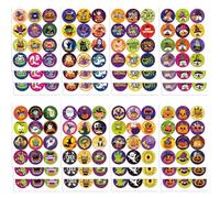 WD&CD 24 Sheets Halloween Stickers, Pumpkin Bat Spider Stickers for for Kids, Happy Halloween Trick or Treat Monster/Ghost Stickers Activities for Family Schools Classroom, Party Supplies Favors