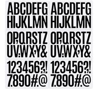 WD&CD 3 Inch 6 Sheets Self Adhesive Vinyl Letter Number Symbol Stickers Alphabet for Kids Mailbox Suitcase Guitar Water Bottle Laptop Guitar Phone Case Scrapbook Scrapbooking, Handwritten letter Black