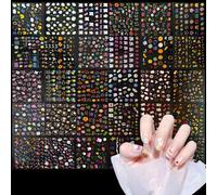 WD&CD 30 Sheets Flower Nail Stickers, Self Adhesive Nail Stickers Colorful Cute Rabbit Easter Nail Art Stickers DIY Vibrant Nail Sticker Collection for Women Girls Kids Manicure DIY and Nail Salon, A