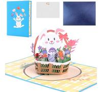 WD&CD 3D Pop up Easter Day Card, Happy Easter Day Greeting Handmade's Religious Cards Boxed with Envelope, A