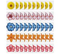 WD&CD 50 PCS Window Fly Traps, Sunflower Style Window Fly Stickers, Floral Pattern Design Insect Flies Wasp Pest Killer for Indoor Houseflies Fly Gnat