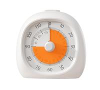 WD&CD 60 Minute Visual Timer for Students & Adults Silent Countdown Desk Timer for Classroom Kitchen Study Focus Time Management Tool, White