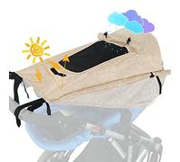 WD&CD Buggy Sun Shade Universal Pram Sunshade Sun Cover for Strollers Pushchairs UV Protection Water Resistant Easy to Install, Khaki