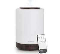WD&CD Essential Oil Diffusers, 300ML Ultrasonic Aroma Diffuser Humidifier Cool Mist with Remote Control, Waterless Auto-off, Adjustable Mist Mode, 7 Colors, 3 Timer Setting, (Deep Wood Grain)