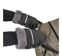 WD&CD Handmuff, Universal Buggy Pushchair Hand Muff Gloves Waterproof and Windproof Fleece Lined Pram Muff Pram Hand Warmer, Grey