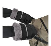WD&CD Handmuff, Universal Buggy Pushchair Hand Muff Gloves Waterproof and Windproof Fleece Lined Pram Muff Pram Hand Warmer, Black