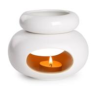 WD&CD Wax Melt Burner, Ceramic Oil Burners Aroma Diffuser Aromatherapy Tealight Holder Diffuser Scented Diffuser Home Bedroom Decor, White