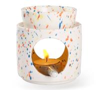 WD&CD Wax Melt Ceramic Oil Burner Aroma Diffuser Essential Oil Burner Aromatherapy Wax burner with Tealight Holder Home Bedroom Decor,Multi