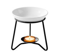 WD&CD Wax Melt Essential Oil Burner, Ceramic Oil Burners Assorted Wax Warmer Aromatherapy Holder Candle Scented Diffuser Home Bedroom Decor, Black