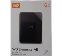 WD 6TB Elements AE Portable External Hard Drive, SuperSpeed USB 3.2 Gen 1/USB 3.0, Plug-and-Play, Formatted for Windows, Black