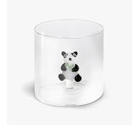 WD Lifestyle Borosilicate Glass Tumbler, 250 ml, Panda Decoration