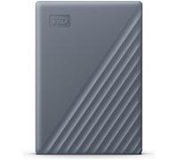 WD My Passport Portable Hard Drive - 4 TB, Grey, Silver/Grey