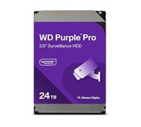 WD Purple Pro 24TB Smart Video 3.5" Internal Hard Drive, AllFrame AI Technology, 7200 RPM, SATA 6 GB/s, 550TB/yr, 512MB Cache