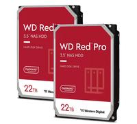 WD Red Pro 22TB NAS Hard Drive - Twin Pack