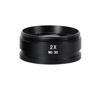 WD165 0.5X 0.7X 2.0X Auxiliary Objective Lens for Microscope Camera Integration with 1 7/8 Inch Mount and Expanded Field Coverage (2X)