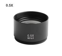 WD165 0.5X 0.7X 2.0X Auxiliary Objective Lens for Microscope Camera with Barlow Glass, 48mm Mount, Compatible with Monocular Digital Video Microscopes