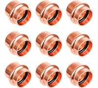 WDAISY 9 Pack 3/4 Inch Copper Press End Cap Fittings | Lead-Free ProPress Stop Plug | Press Fit Cap for Plumbing, Potable Water, Type M L K Copper Pipe
