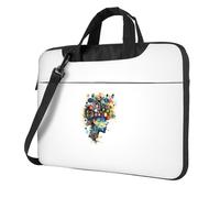 wdarff Artificial Intelligence Brain Print Stylish Lightweight Laptop Bag Portable Single-Shoulder Notebook Case Briefcase Tote