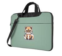 wdarff Cartoon Cute Raccoon Print Stylish Lightweight Laptop Bag Portable Single-Shoulder Notebook Case Briefcase Tote