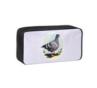 Wdarff Grey Pigeon Print Print Large-Capacity Pen Case Stationery Organizer Pouch Office Gifting Everyday Carry
