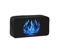 Wdarff Indigo Flame Print Print Large-Capacity Pen Case Stationery Organizer Pouch Office Gifting Everyday Carry