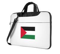 wdarff Palestine Flag Print Stylish Lightweight Laptop Bag Portable Single-Shoulder Notebook Case Briefcase Tote